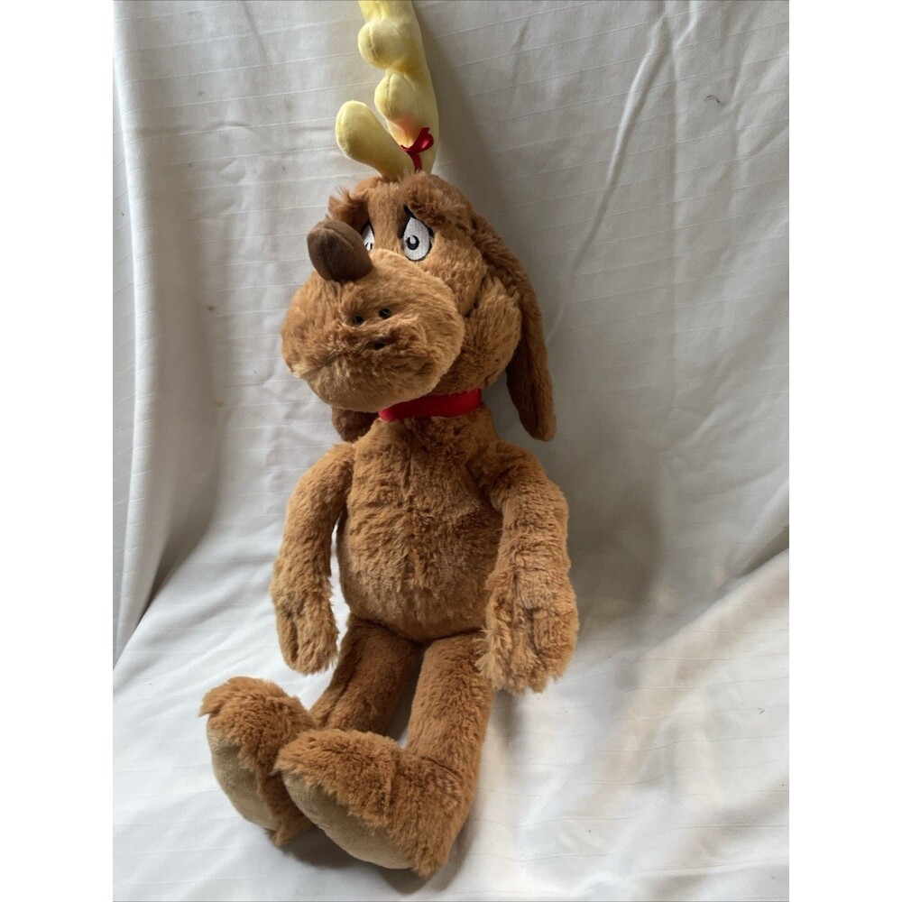 Dr. Seuss Max Brown Dog with Antlers On Top of Head Plush Stuffed Animal
